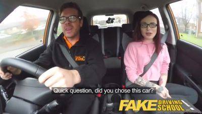 Young British Redhead In Eyeglasses & Driving School - upornia.com - Britain